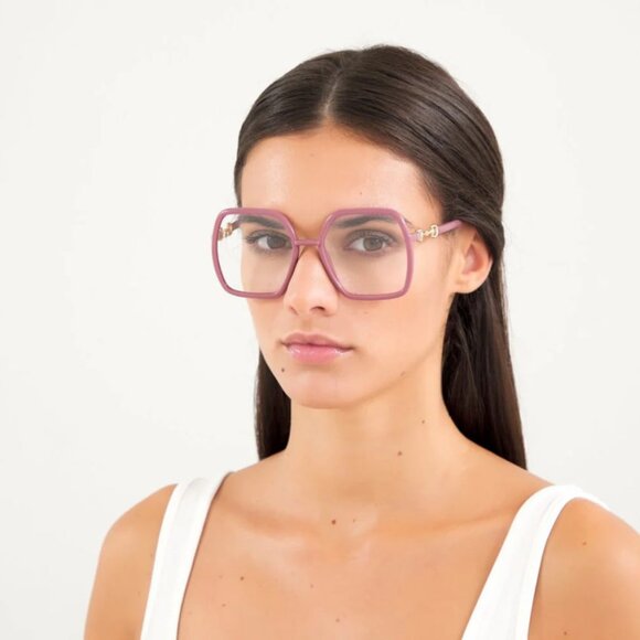 NEW GUCCI GG0890O 003 WOMEN PINK EYEGLASSES GUCCI